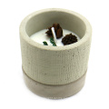 Wholesale Mini Custom Printed Cylinder Concrete Candle Jar Glass